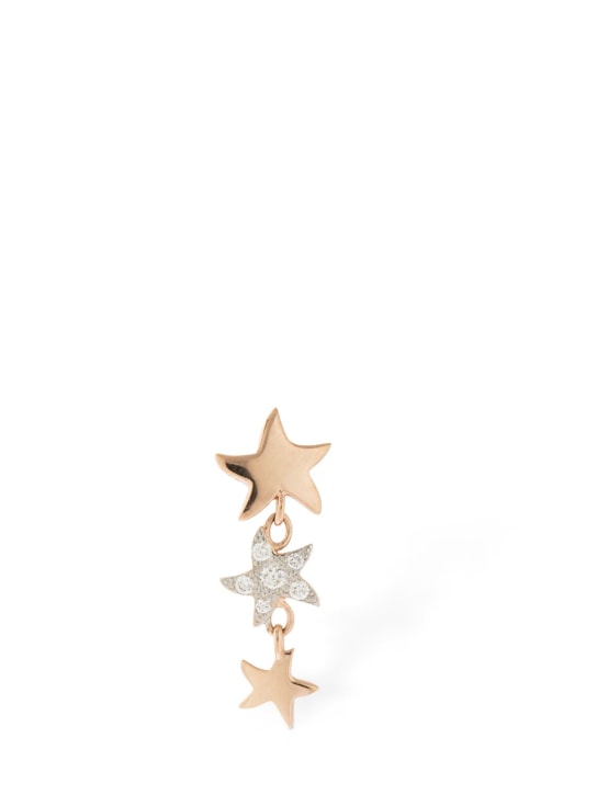 DoDo: STELLINA 9KT & 다이아몬드 싱글 귀걸이 - R.Gold/Crystal - women_0 | Luisa Via Roma
