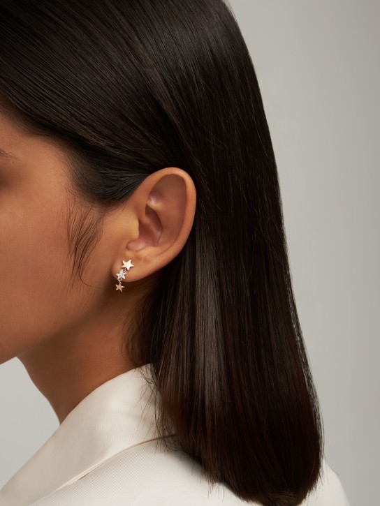 DoDo: 9kt & Diamond Star mono earring - R.Gold/Crystal - women_1 | Luisa Via Roma