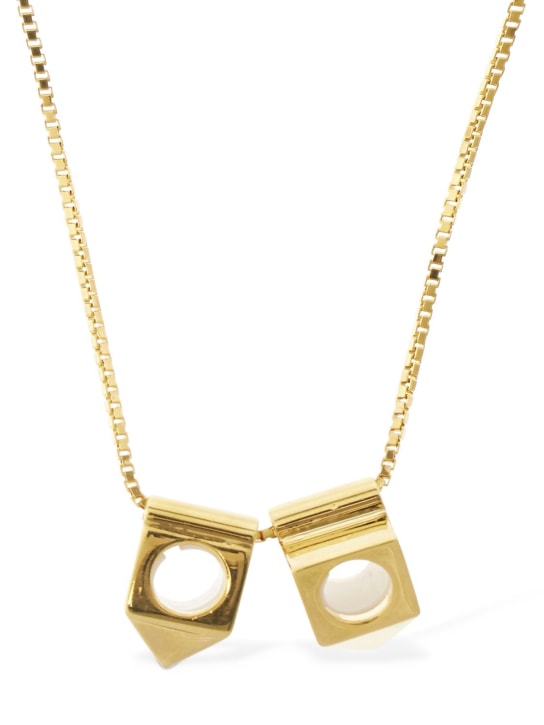 Valentino Garavani: Rockstud AirPods holder necklace - Gold - women_0 | Luisa Via Roma