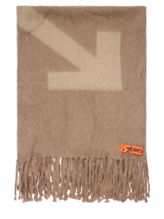 Off-White: Couverture beige taupe - Taupe Beige - ecraft_0 | Luisa Via Roma