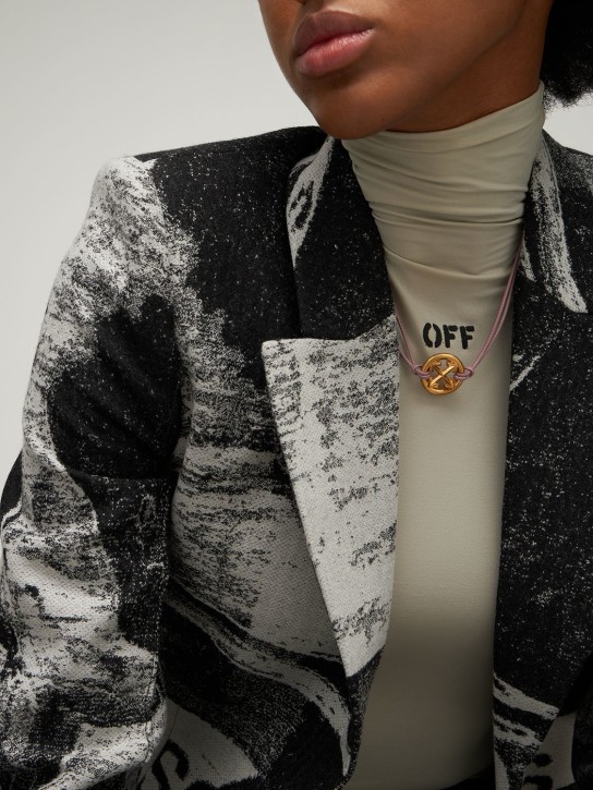 Off-White: Collar de piel - Lila/Oro - women_1 | Luisa Via Roma