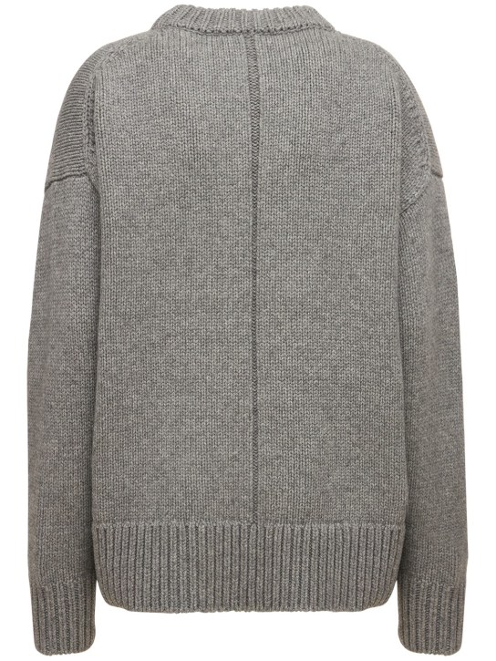 The Row: Ophelia wool & cashmere knit sweater - Grey - women_1 | Luisa Via Roma