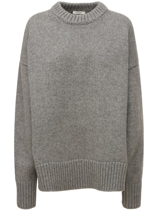 The Row: Ophelia wool & cashmere knit sweater - Grey - women_0 | Luisa Via Roma