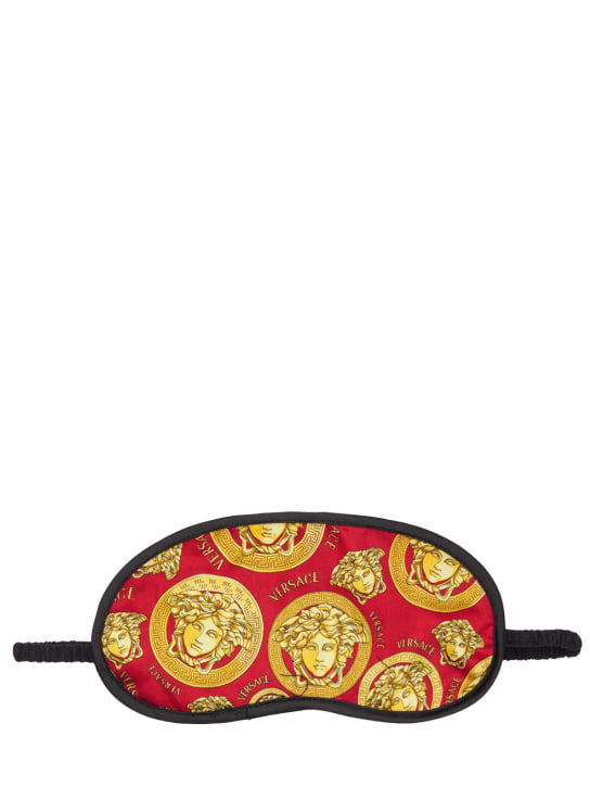 Versace: Masque de nuit en coton Medusa Amplified - Rosso-oro - ecraft_0 | Luisa Via Roma