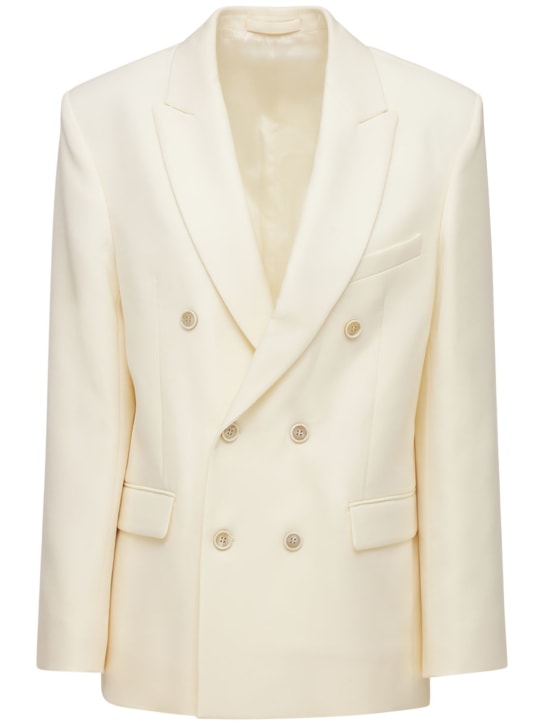 Wardrobe.nyc: Blazer en laine à double boutonnage - Blanc - women_0 | Luisa Via Roma
