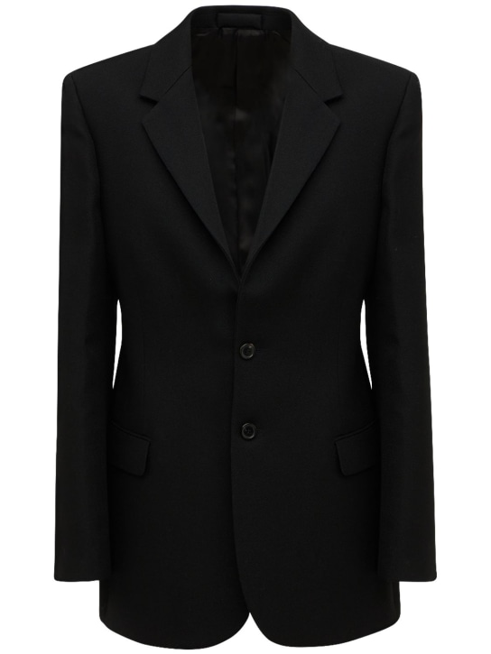 Wardrobe.nyc: Contour wool blazer - Siyah - women_0 | Luisa Via Roma