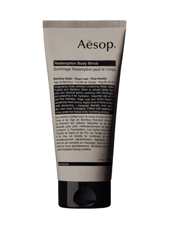 AESOP: 180ml Redemption Body Scrub - Transparent - beauty-men_0 | Luisa Via Roma