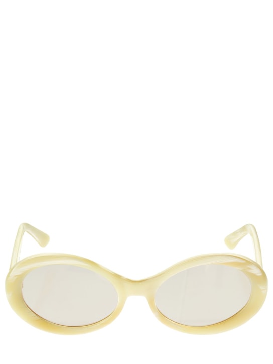 Sestini: LVR Exclusive Gafas de sol de acetato ovales Anna - Beige/Mirror - women_0 | Luisa Via Roma