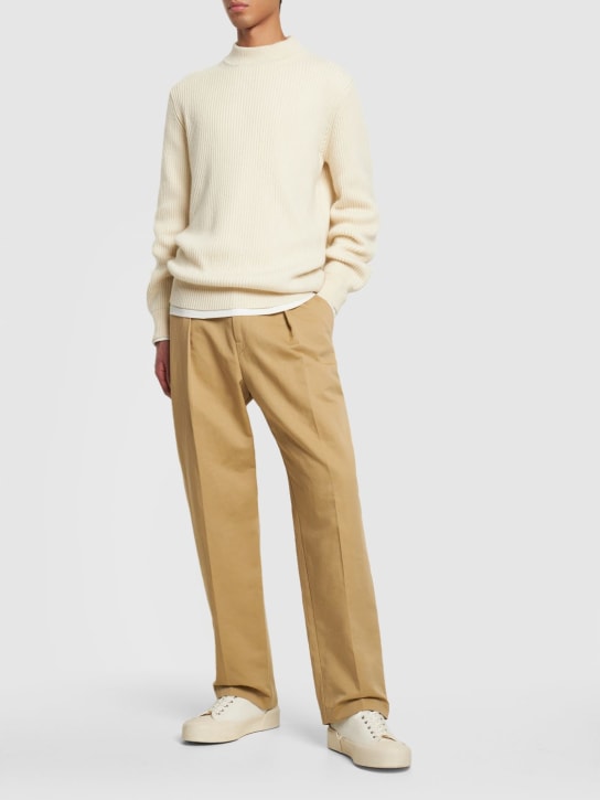 Annagreta: Cashmere knit sweater - Off White - men_1 | Luisa Via Roma