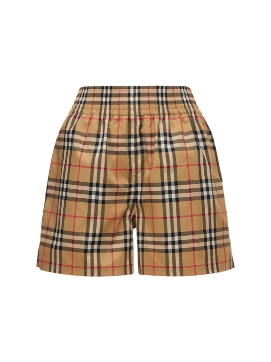 Burberry: Audrey cotton shorts - Multicolor - women_0 | Luisa Via Roma