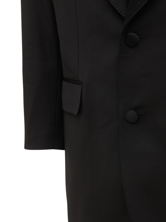 Dolce&Gabbana: Single breast wool blend jacket - Black - men_1 | Luisa Via Roma