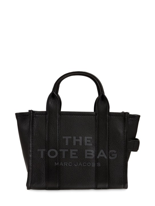 Marc Jacobs: The Small Tote leather bag - Siyah - women_0 | Luisa Via Roma