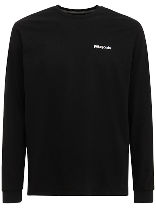 Patagonia: P-6 logo recycled cotton blend t-shirt - men_0 | Luisa Via Roma