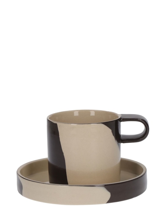 Ferm Living: Inlay cup & saucer - Beige - ecraft_0 | Luisa Via Roma