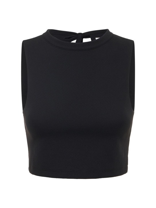 Marysia: Victoria stretch tech crop top - Black - women_0 | Luisa Via Roma