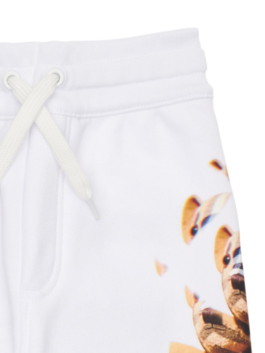 Burberry: Pantalones deportivos con estampado - Blanco - kids-girls_1 | Luisa Via Roma