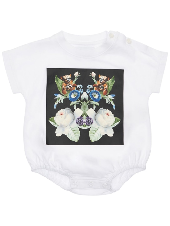 Burberry: Set of 2 printed cotton bodysuits - Multicolor - kids-boys_1 | Luisa Via Roma