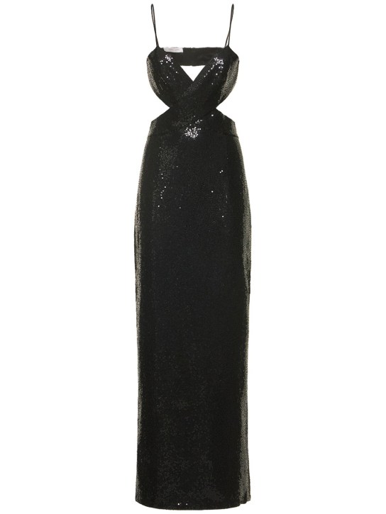 Michael Kors Collection: Vestito in crepe sablé con decorazioni - Nero - women_0 | Luisa Via Roma