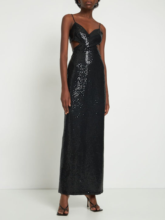 Michael Kors Collection: Vestito in crepe sablé con decorazioni - Nero - women_1 | Luisa Via Roma