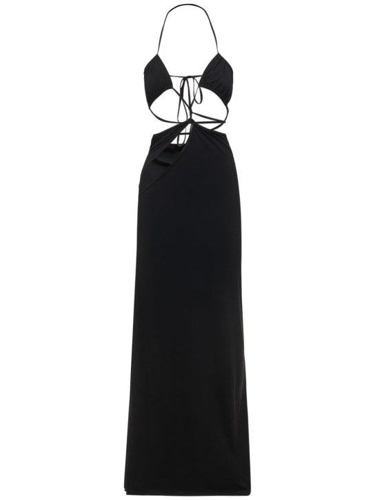 Christopher Esber: Vestito asimmetrico con cutout - Nero - women_0 | Luisa Via Roma