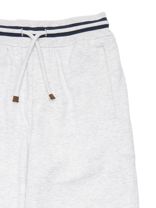 Brunello Cucinelli: Stretch cotton sweatpants - Grey - kids-boys_1 | Luisa Via Roma