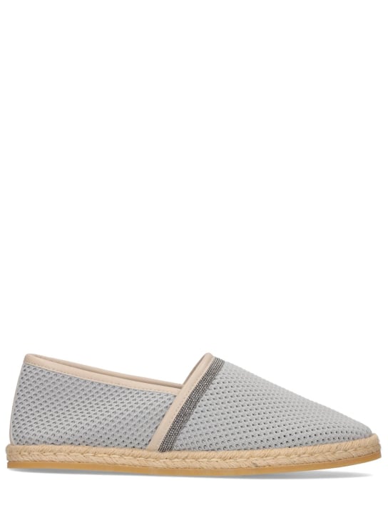 Brunello Cucinelli: Espadrilles con decorazioni - Grigio - kids-girls_0 | Luisa Via Roma
