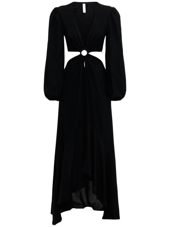 SIMKHAI: Jaelynn cut out long dress - Black - women_0 | Luisa Via Roma