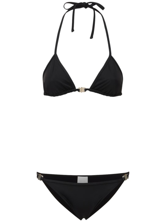1017 Alyx 9sm: Micro buckle 2-piece bikini - Black - women_0 | Luisa Via Roma