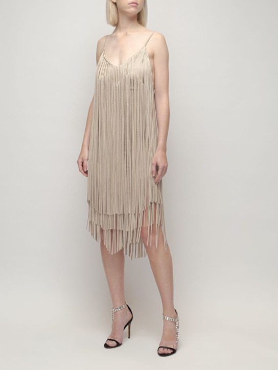 Alexandre Vauthier: Stretch jersey flapper dress - Sand - women_1 | Luisa Via Roma