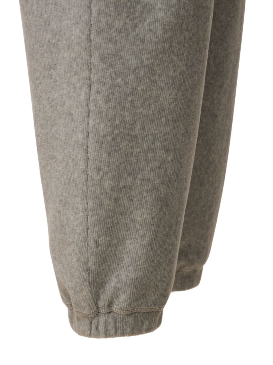 Alexander Wang: Stretch corduroy sweatpants w/ logo - Grey - women_7 | Luisa Via Roma