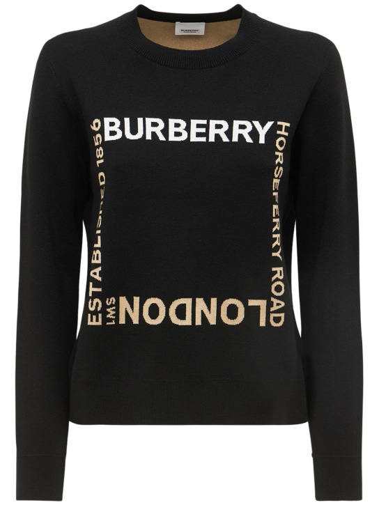 Allyn wool cotton logo knit sweater Burberry Women