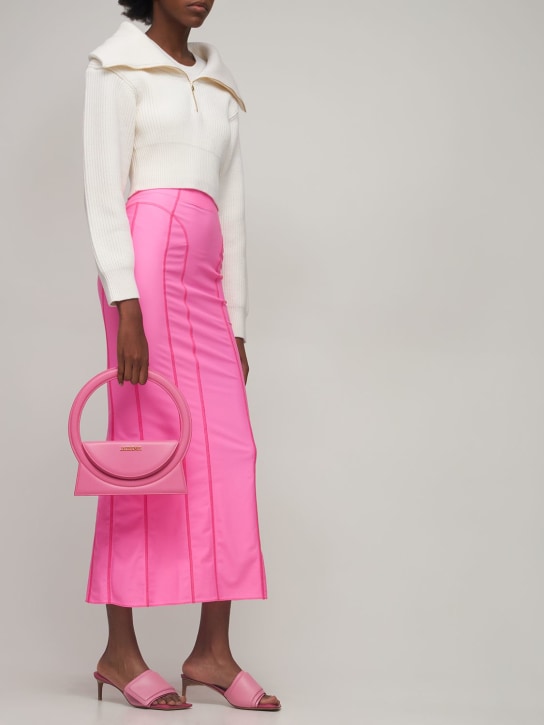 Jacquemus: Le Sac Rond leather top handle bag - women_1 | Luisa Via Roma