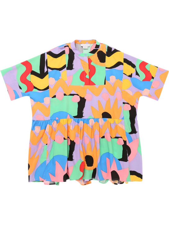 Stella McCartney Kids: ビスコースブレンドワンピース - マルチカラー - kids-girls_0 | Luisa Via Roma