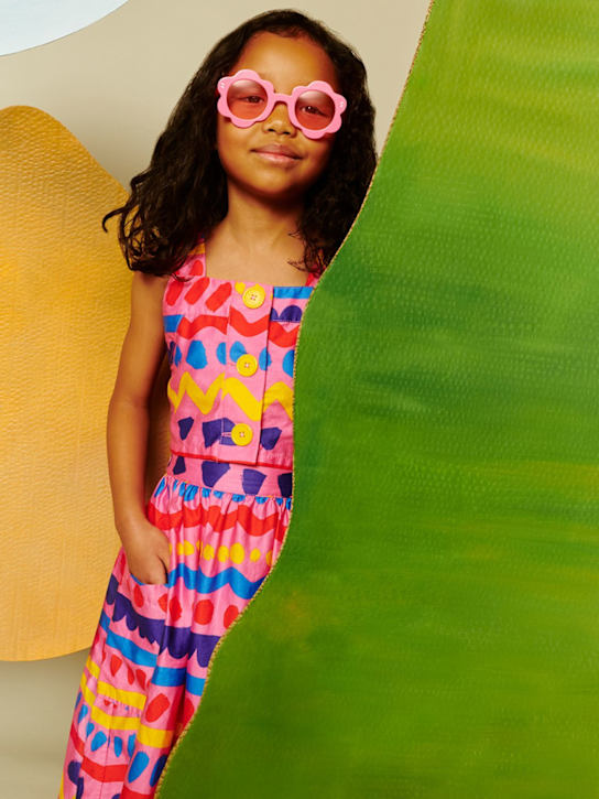 Stella McCartney Kids: Printed organic cotton top - Multicolor - kids-girls_1 | Luisa Via Roma