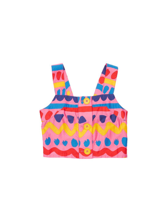 Stella McCartney Kids: Printed organic cotton top - Multicolor - kids-girls_0 | Luisa Via Roma