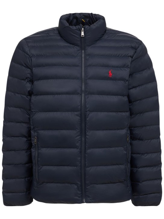 Polo Ralph Lauren: Terra nylon puffer jacket w/ logo - Collection Navy - men_0 | Luisa Via Roma