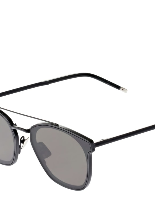 Saint Laurent: Classic SL 28 metal sunglasses - Black - men_1 | Luisa Via Roma