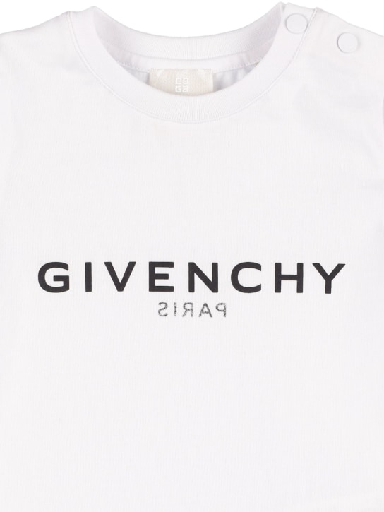 Givenchy: Camiseta de algodón jersey con estampado - kids-girls_1 | Luisa Via Roma