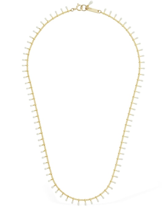 Isabel Marant: Casablanca beaded necklace - Bej/Altın - women_0 | Luisa Via Roma