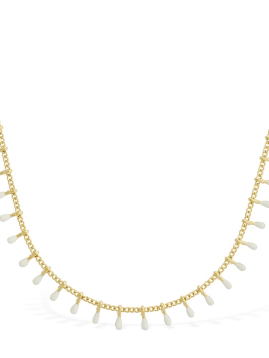Isabel Marant: Casablanca beaded necklace - Ecru/Gold - women_1 | Luisa Via Roma