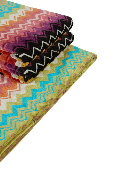 Missoni Home: Set of 5 Giacomo cotton towels - Multicolor - ecraft_1 | Luisa Via Roma