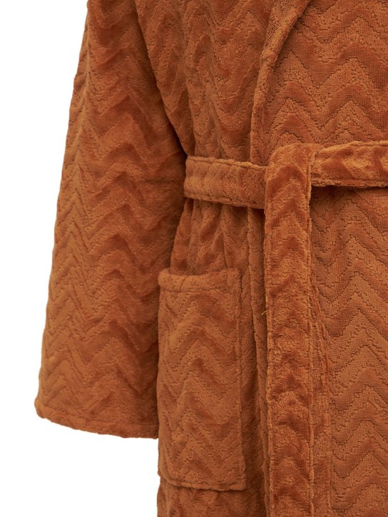 Missoni Home: Rex hooded cotton bathrobe - Orange - men_1 | Luisa Via Roma