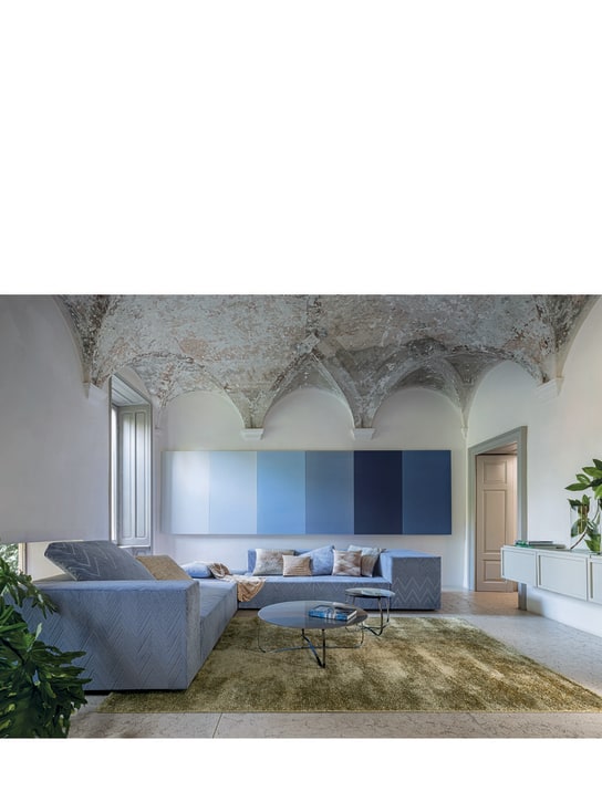 Missoni Home: Coussin en velours de coton Basel - Bleu - ecraft_1 | Luisa Via Roma