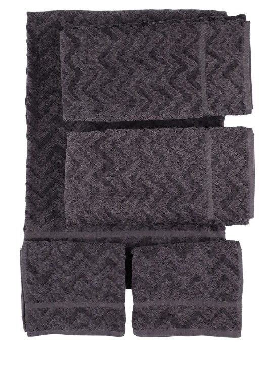 Missoni Home: Set of 5 Rex cotton towels - ecraft_0 | Luisa Via Roma