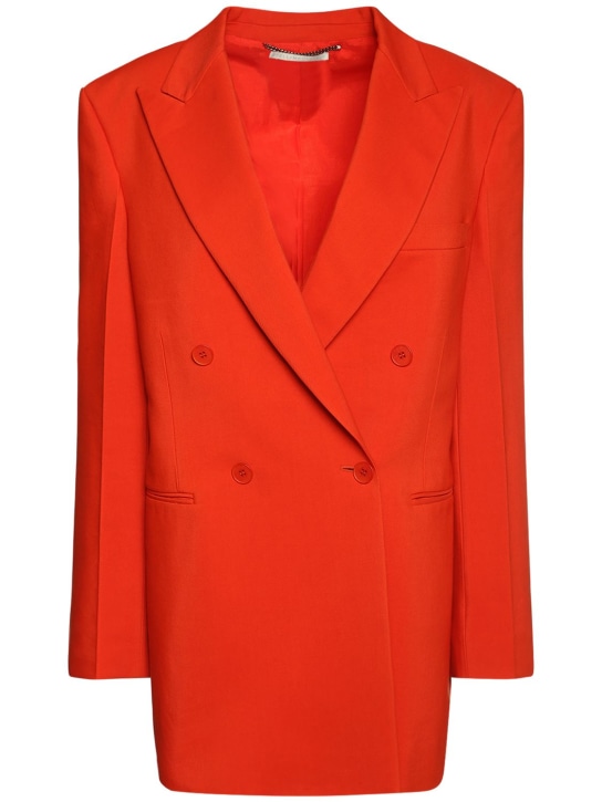 Stella McCartney: Fluid viscose blend oversized blazer - Chilli Red - women_0 | Luisa Via Roma