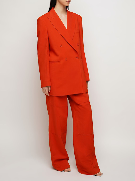 Stella McCartney: Fluid viscose blend high waist pants - Chilli Red - women_1 | Luisa Via Roma