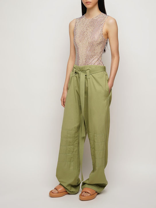 Stella McCartney: Hose aus Baumwollmischung - Pistachio - women_1 | Luisa Via Roma