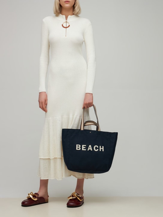 Anya Hindmarch: Borsa shopping Household Beach in tela riciclata - women_1 | Luisa Via Roma