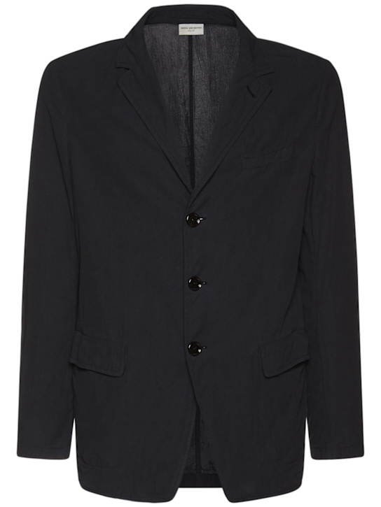 Drapy overdyed cotton blazer - Dries Van Noten - Men | Luisaviaroma