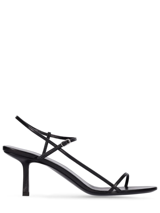 The Row: 65mm Bare leather sandals - Black - women_0 | Luisa Via Roma
